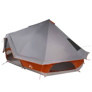 vidaXL Carpa Tipi con techo Gris y naranja 680 x 430 x 270 cm tafet&aacute;n