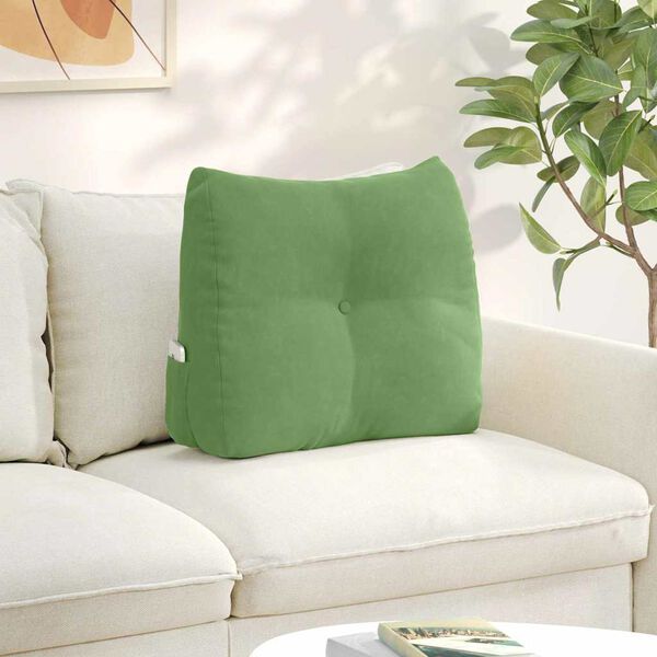 vidaXL Cojín de Espalda Verde claro 60 x 24 x 50 cm Terciopelo