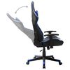 vidaXL Silla de gaming de cuero sint&eacute;tico negro y azul