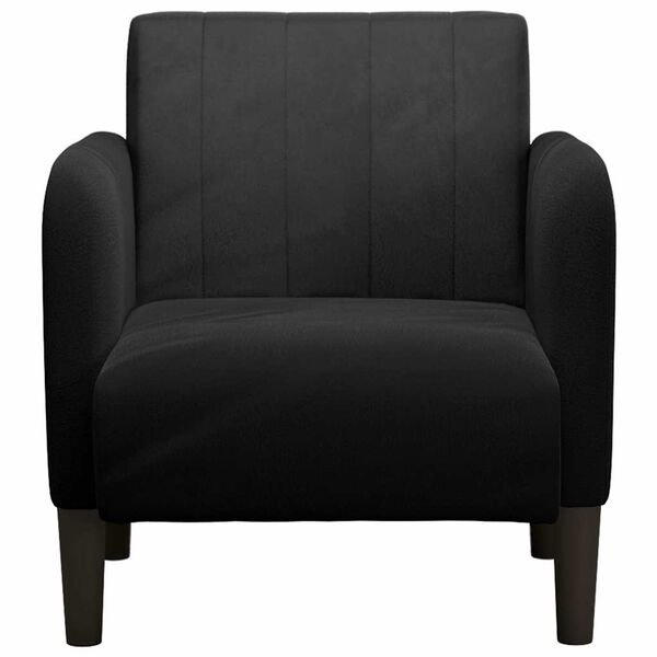 vidaXL Sill&oacute;n con reposabrazos Terciopelo negro 54 cm