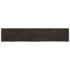 vidaXL Tablero mesa madera roble tratada marr&oacute;n oscuro 200x40x(2-6) cm