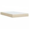 vidaXL Cama box spring con colch&oacute;n tela color crema 120x200 cm