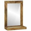 vidaXL Espejo de ba&ntilde;o Marr&oacute;n 50 x 22 x 70 cm Madera de mango maciza