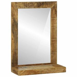 vidaXL Espejo de ba&ntilde;o Marr&oacute;n 50 x 22 x 70 cm Madera de mango maciza