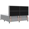 vidaXL Cama tipo Box Spring con colch&oacute;n Gris claro 180 x 200 cm tela