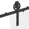 vidaXL Kit de herrajes para puertas correderas acero negro 200 cm