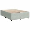 vidaXL Cama box spring con colch&oacute;n terciopelo gris claro 140x200 cm