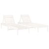 vidaXL Tumbonas 2 unidades madera maciza de pino blanco 199,5x60x74 cm