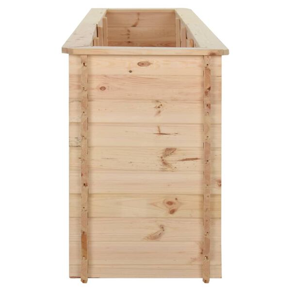 vidaXL Arriate de madera de pino 19 mm 200x50x80 cm