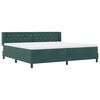 vidaXL Cama tipo Box Spring Verde oscuro 200 x 200 cm Terciopelo