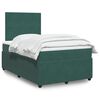 vidaXL Cama box spring con colch&oacute;n terciopelo verde oscuro 120x200 cm