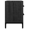 vidaXL Mesita de noche madera maciza de pino negro 36x30x45 cm