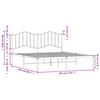 vidaXL Estructura cama sin colchón con cabecero metal negro 183x213 cm