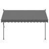 vidaXL Toldo retr&aacute;ctil de tela y acero gris antracita 300x150 cm