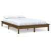 vidaXL Estructura de cama doble madera maciza marr&oacute;n miel 120x190 cm