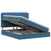 vidaXL Cama de almacenamiento LED con colch&oacute;n Azul Oscuro 180 x 200 cm