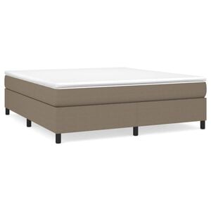 vidaXL Estructura de cama con somier tela gris taupe 160x200 cm