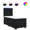 vidaXL Cama box spring con colch&oacute;n cuero sint&eacute;tico negro 90x190 cm