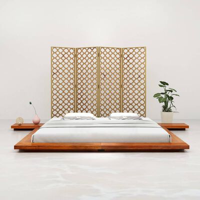 vidaXL Estructura para futón japonés madera maciza de acacia 200x200 cm
