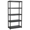 vidaXL Estante de almacenaje 5 niveles negro pl&aacute;stico 91,5x45,7x185 cm