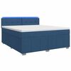 vidaXL Cama box spring con colch&oacute;n con cabecera Azul 140 x 200 cm Tela