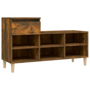 vidaXL Zapatero madera contrachapada roble ahumado 102x36x60 cm