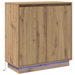 vidaXL Aparador LED Roble Artesanal 71 x 34,5 x 75 cm