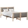 vidaXL Estructura de cama con cabecera Marrón y taupe 120 x 190 cm