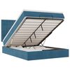 vidaXL Estructura de cama otomana con colchones terciopelo azul oscuro