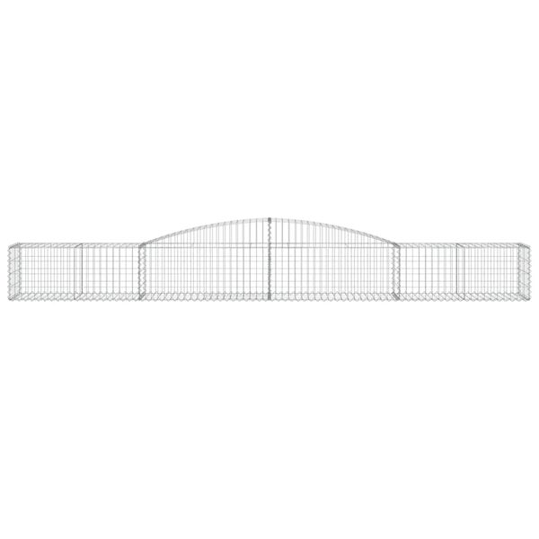 vidaXL Cestas de gaviones 10 uds forma de arco hierro 400x50x40/60 cm