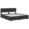 vidaXL Estructura de cama con cabecera Negro y Plata 200 x 200 cm