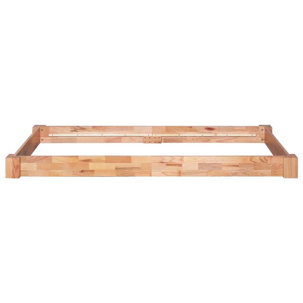 vidaXL Estructura de cama sin colch&oacute;n madera maciza roble 90x200 cm