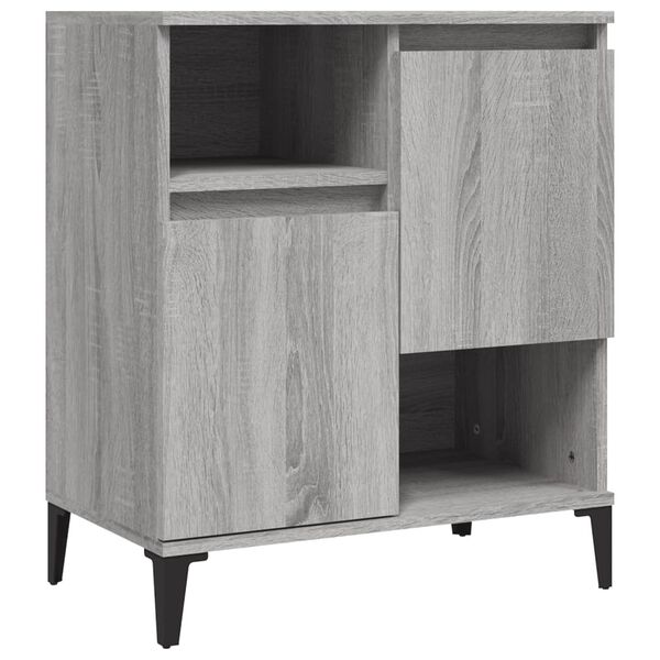 vidaXL Aparadores 2 uds madera contrachapada gris Sonoma 60x35x70 cm
