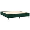 vidaXL Cama box spring con colch&oacute;n terciopelo verde oscuro 180x200 cm