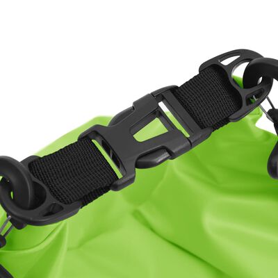 vidaXL Bolso acuático impermeable PVC verde 15 L