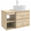 vidaXL Juego de muebles de ba&ntilde;o 2 uds. Roble Sonoma