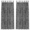 vidaXL Cortinas de Terciopelo 2 uds. Gris 245 x 140 cm Terciopelo