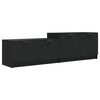 vidaXL Mueble de TV madera contrachapada negro 158,5x36x45 cm