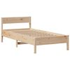 vidaXL Cama con estanter&iacute;a sin colch&oacute;n madera maciza de pino 90x190 cm