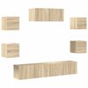 vidaXL Set de muebles para TV 7 pzas madera contrachapada roble Sonoma