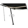 vidaXL Toldo manual retr&aacute;ctil con LED antracita 300x250 cm