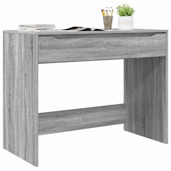 vidaXL Escritorio Gris Sonoma 100 x 50 x 78 cm Madera contrachapada