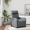 vidaXL Sillón de masaje reclinable cuero sintético gris