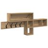 vidaXL Perchero de pared Roble artesanal 100 x 12 x 43,5 cm