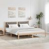 vidaXL Estructura de cama Taup&eacute; 160 x 200 cm Madera de pino macizo