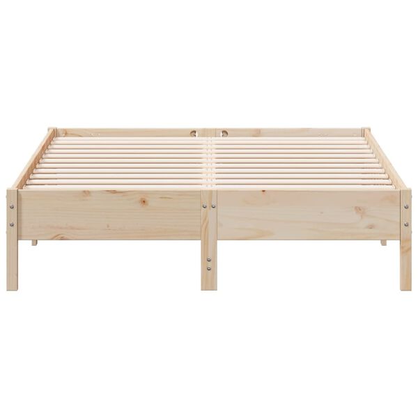 vidaXL Estructura de cama sin colchón madera de pino blanca 140x200 cm