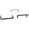 vidaXL Estanterías de pared 2 pcs Roble Negro 60 x 15 x 15,5 cm