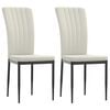 vidaXL Sillas de comedor 2 unidades terciopelo crema