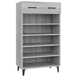 vidaXL Zapatero madera contrachapada gris Sonoma 60x35x105 cm
