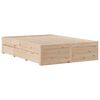 vidaXL Cama con cajones sin colch&oacute;n madera maciza de pino 160x200 cm